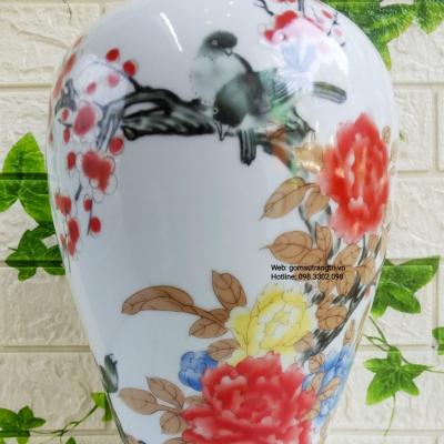 Mai Bình Tích Lộc họa tiết Chim Hoa